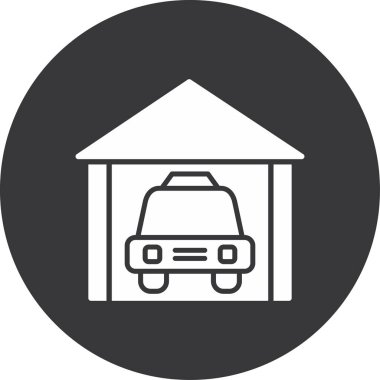 Garaj simgesinin vektör illüstrasyonu