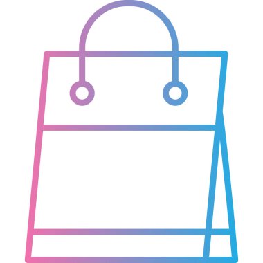 Çanta. Web simgesi basit illüstrasyon