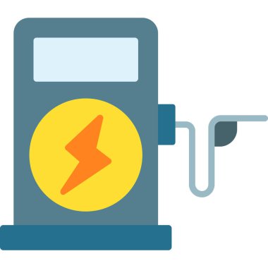 Elektrikli araba fiş simgesi - taslak biçimi