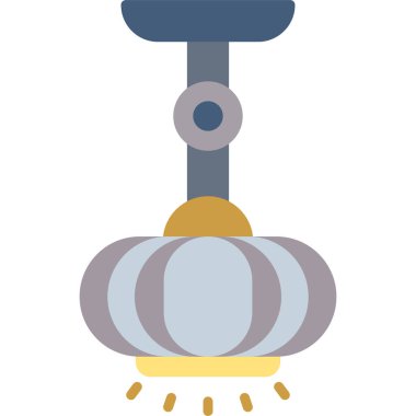 Çizgi film lambası simgesinin vektör çizimi