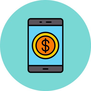 Dolar simgesi vektör illüstrasyonu