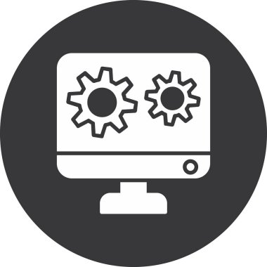 bilgisayar ayarları vektör simgesi