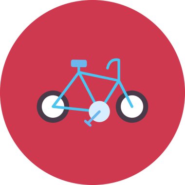 bisiklet düz vektör simgesi