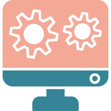 Dişliler. Web simgesi basit tasarım