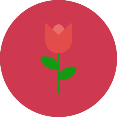 Çiçek. Web simgesi basit illüstrasyon