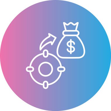 Para için. Web simgesi basit illüstrasyon