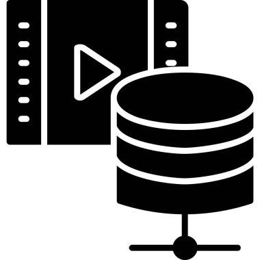 veri merkezi vektör çizgisi simgesi