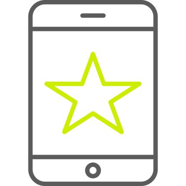 mobil yıldız vektör simgesi