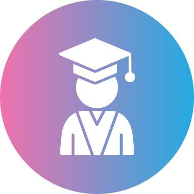 Mezuniyet şapka simge vektör çizim