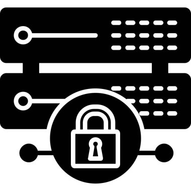 veri koruma kilidi simgesi katı biçiminde