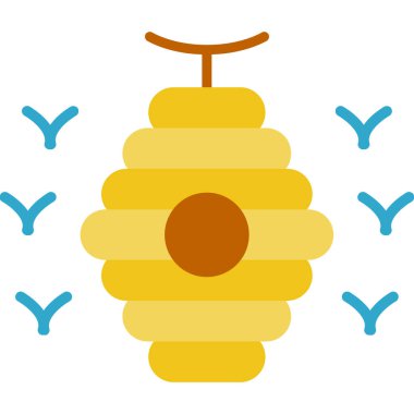 Bal peteği. Web simgesi basit illüstrasyon