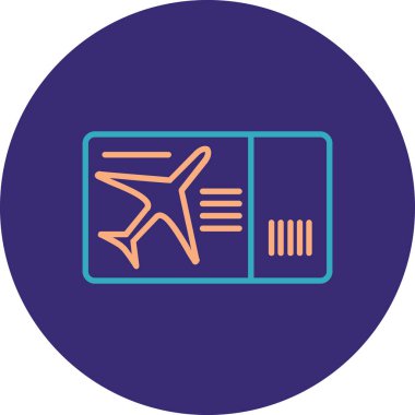 Pasaport ikonu vektör illüstrasyonu