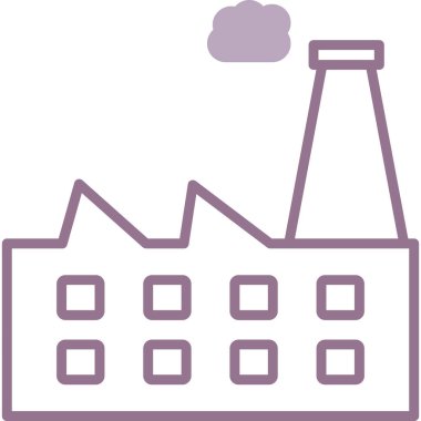 Fabrika simgesi vektör illüstrasyonu