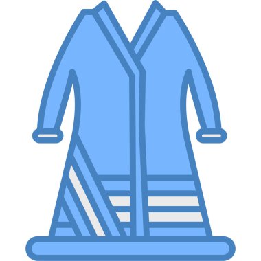 Kumaş kumaş giysi simgesi - taslak biçimi