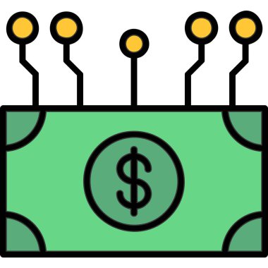 Dolar simgesi vektör illüstrasyonu