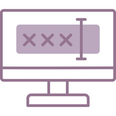 Bilgisayar. Web simgesi basit illüstrasyon