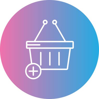 Sepet. Web simgesi basit illüstrasyon