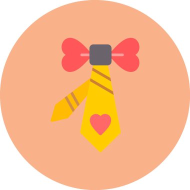 Kravat. Web simgesi basit illüstrasyon