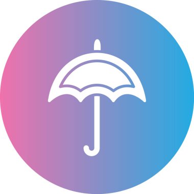 Şemsiye. Web simgesi basit illüstrasyon