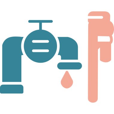 Modern gaz onarım simgesinin vektör illüstrasyonu