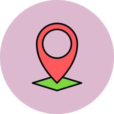 konum belirleyici simgesi. konum belirleyici vektör simgesi