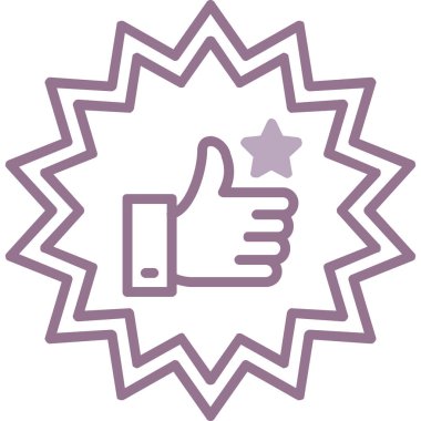 Başparmağını kaldır. Web simgesi basit illüstrasyon