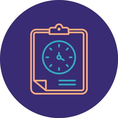 Saat simgesi vektör illüstrasyonu