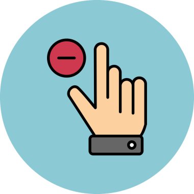 Parmak hareketi vektör çizim