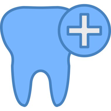 Diş ikonu. vektör illüstrasyonu