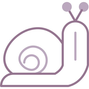 Salyangoz simgesinin vektör çizimi