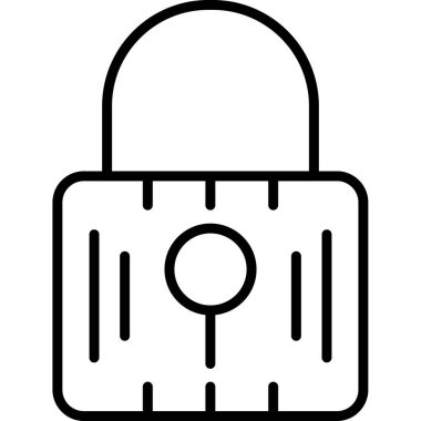 Kilit simgesi. Basit resimleme
