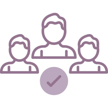 grup renk ikonu vektör illüstrasyonu