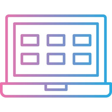 Bilgisayar klavyesi. Web simgesi basit illüstrasyon