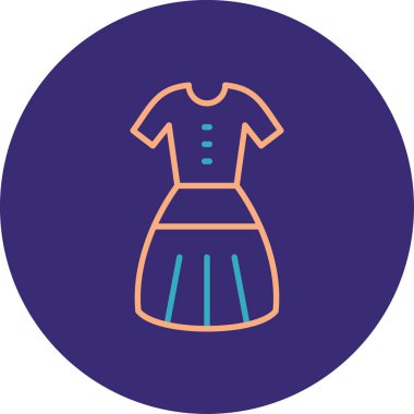 Kadın. Web simgesi basit illüstrasyon