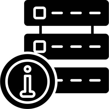 veritabanı. Web simgesi basit illüstrasyon