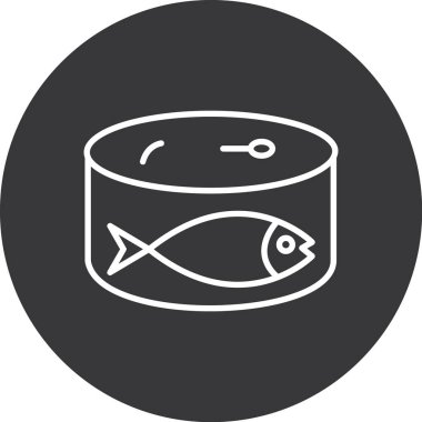 balık simgesi vektör illüstrasyonu