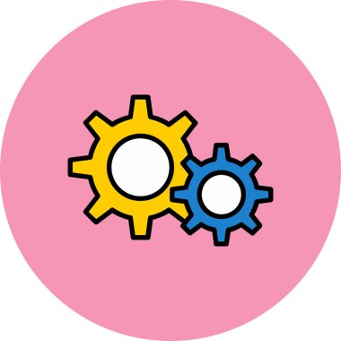 Dişliler. Web simgesi basit illüstrasyon