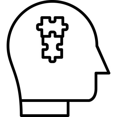 beyin ikonu vektör illüstrasyonu