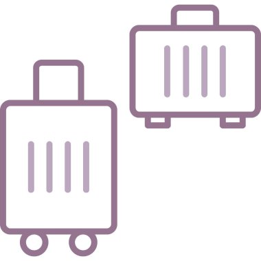 bagaj. Web simgesi basit illüstrasyon