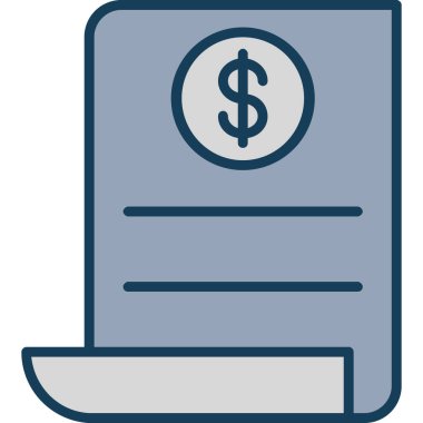 Fatura. Web simgesi basit illüstrasyon