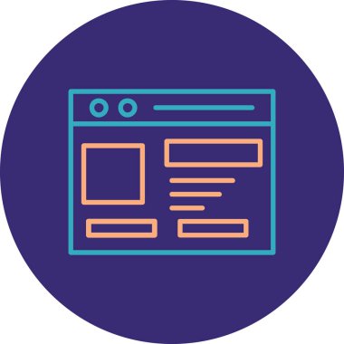 tarayıcı simgesi vektör illüstrasyonu