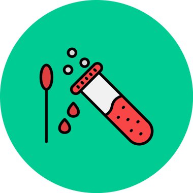 Bir termometre ve kırmızı kalbin vektör çizimi