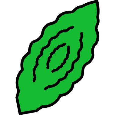 Yaprak ikonu vektör illüstrasyonu