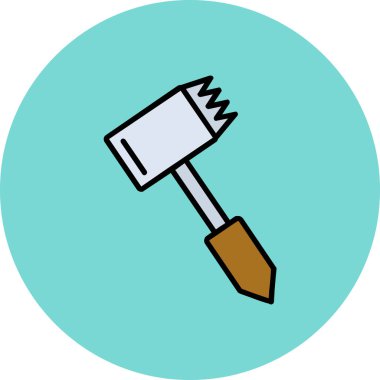 fırça simgesi. Web için boya vektör simgelerinin özet çizimi