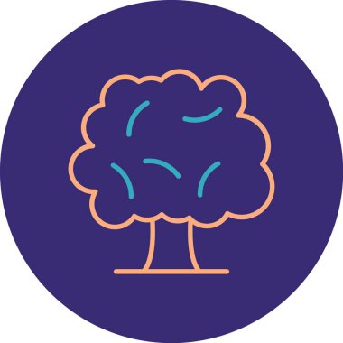 Benzersiz ağaç vektör simgesi