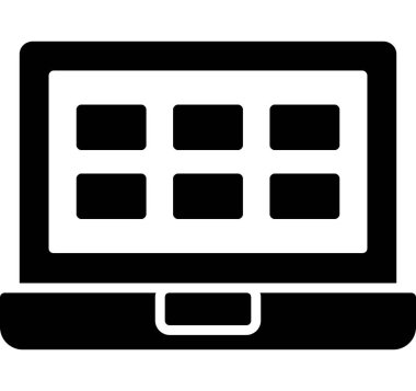 bilgisayar izleme simgesi, vektör illüstrasyonu