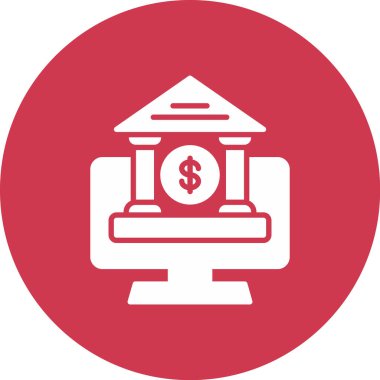 banka simgesi vektör illüstrasyonu