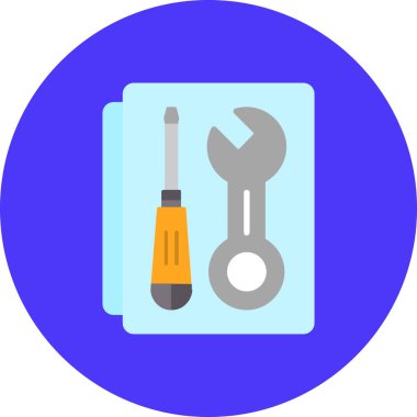 Araçlar düz simgesi, vektör, illüstrasyon