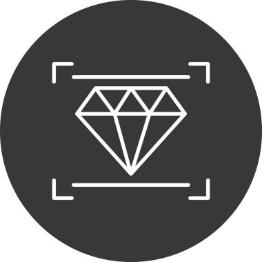 Elmas simgesi vektör illüstrasyonu