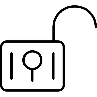 Kilit. Web simgesi basit illüstrasyon